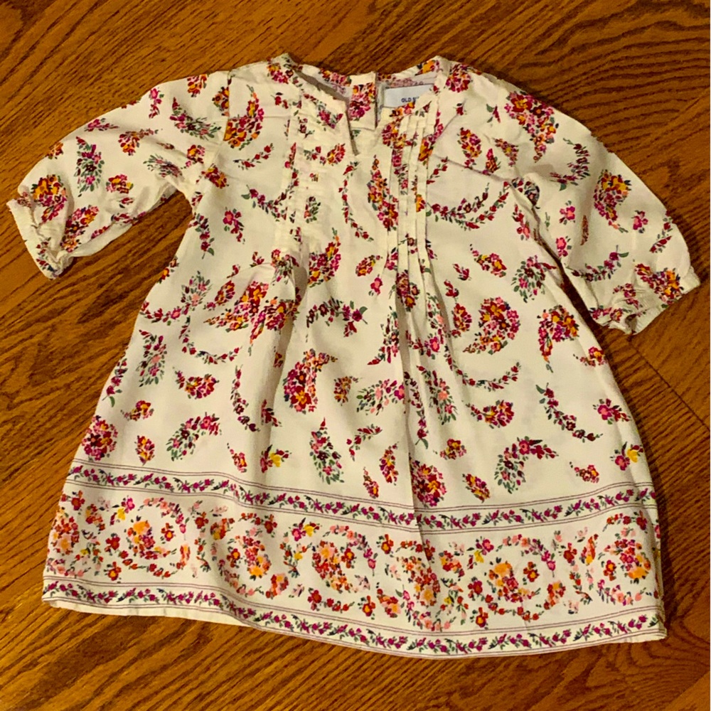 Old Navy | Ivory Floral and Paisley Dress
